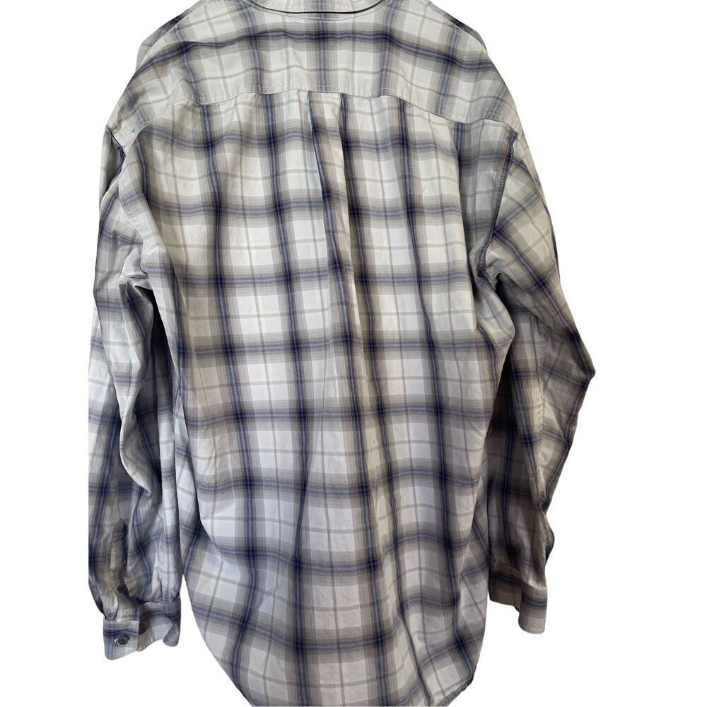 Stetson Men's Purple & Gray Plaid Collared Buttons Down Shirt Size XL